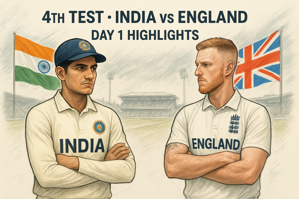 India vs England 4th Test Day 1 Highlights
