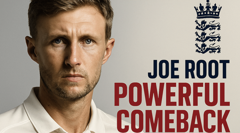 Joe Root Powerful Comeback during 4th Test at Old Trafford vs India 2025
