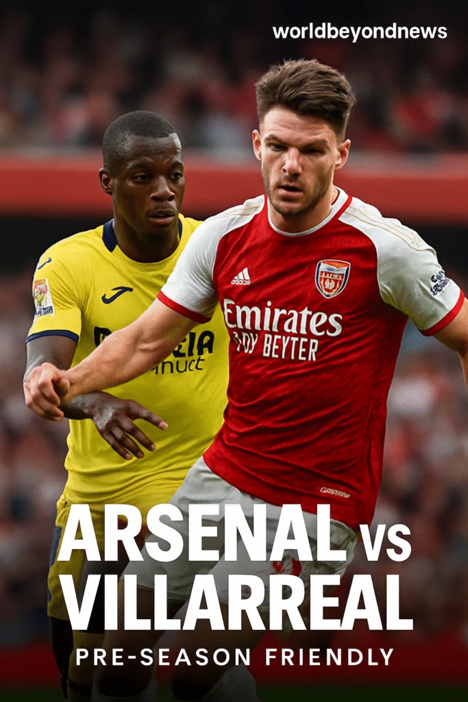Arsenal vs Villarreal friendly at the Emirates Stadium: Nicolas Pépé celebrates goal against former club
